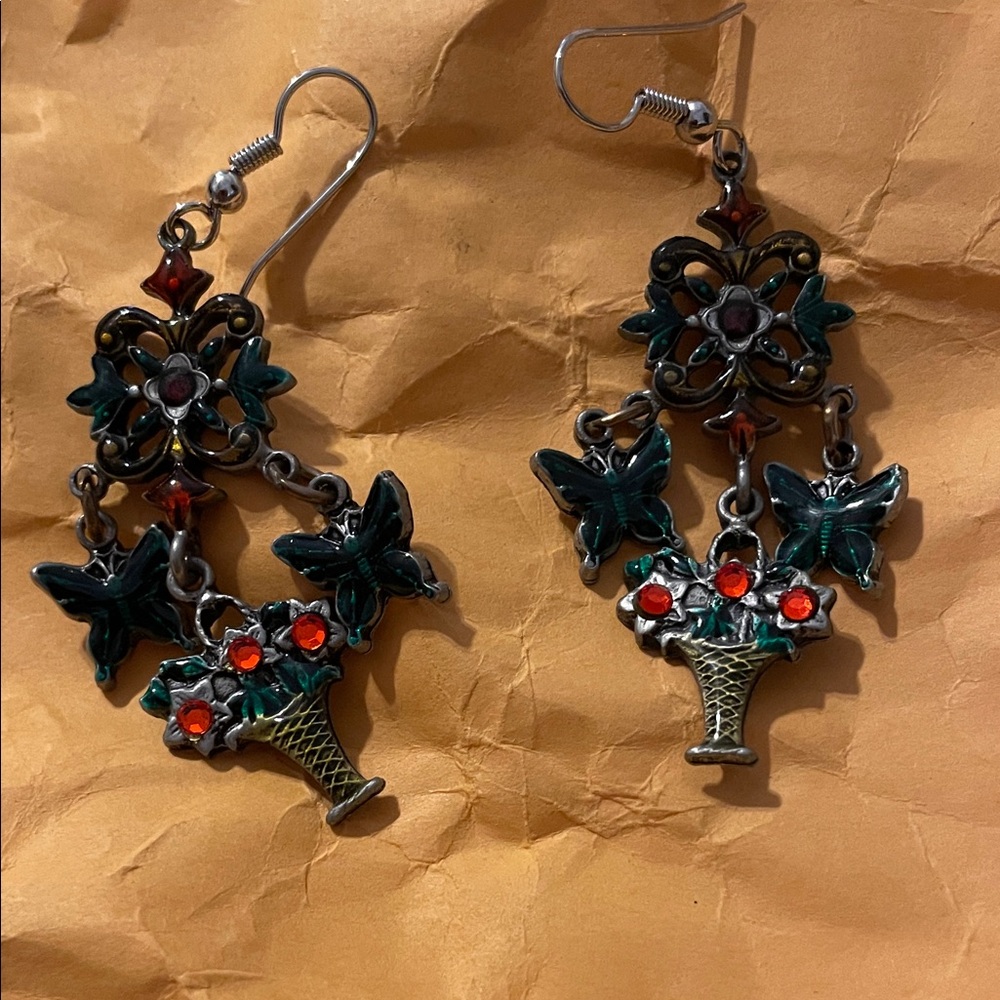 Don Lin Holiday Christmas Dangle Earrings